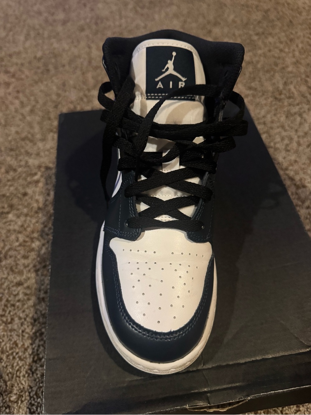 Jordan Kids' High-Top Sneakers in Black and White